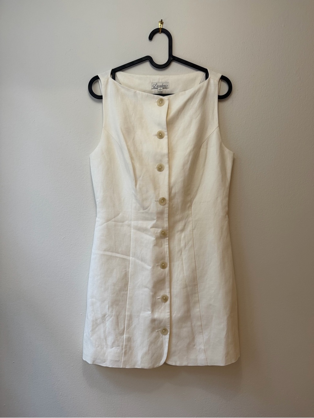 L'Academie Cream Button-Front Mini Dress